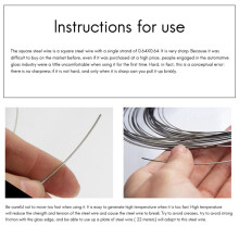 3X Four-Sided Steel Wire Windshield Rope Removal Car Glass Removal Tool Special Steel Wire Rope for Windshield Tapping