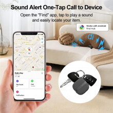 GPS Tracker, Supports Search Center, Remote Positioning, Anti-Lost Key Finder, Suitable for Android.