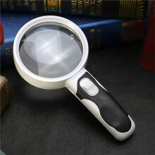 Ninth World 5X 10X Optical Magnifier, LED Light, 80mm Handheld Backlit Magnifier for Reading