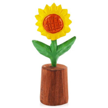 Handmade Wood Rose Flower Figurines,Traditional 5th Anniversary Wooden Rose Gifts,Basswood & Black Walnut A