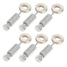6 Pièces Aiguille de Positionnement de Suture en Cuir Outil de Bricolage Suture Aiguille à Position Fixe Aiguille de Suture Fixe en Cuir 6-12mm