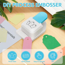 3-In-1 Tag Punch, 1.5/2/ 2.5 Inch Paper Punches for Crafting,for DIY Projects Card Making Scrapbooking