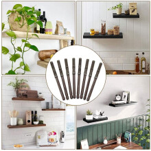 8Pcs Concealed Floating Shelf Bracket Wall Mounted Shelving Brackets Supports for DIY Custom Wall Floating Board Shelves