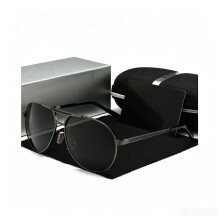 ( Gun) Men's HD Sunglasses With Box Classic Driving Glasses