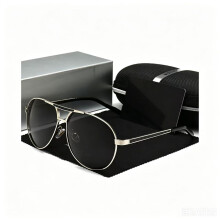 ( Silver) Men's HD Sunglasses With Box Classic Driving Glasses