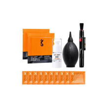 Kit de limpeza de fotos - K&F CONCEPT - 15 em 1 - caneta 2-em-1 escova + cabeça de carbono - soprador - líquido 15ml