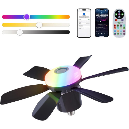47cm Ceiling Fan Light with RGB Dynamic Lighting and Bluetooth Speaker