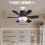 47cm Ceiling Fan Light with RGB Dynamic Lighting and Bluetooth Speaker 2