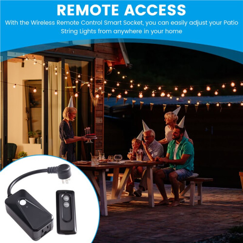 Wireless Remote Control Outdoor Dimmer Power-Saving Remote Access Easy Installation Dimmer Plug US PLUG 2