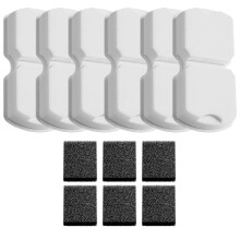 Cat Water Fountain Filters Replacement for Stainless Steel Pet Fountains 2.2L Water Fountain Filter and Sponge 6+6