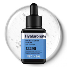 Hyaluronate Hydrate Dewy Serum, gezichtsserum met hyaluronzuur, verzorgt de vochtbarrière, zorgt voor langdurige hydratatie en een