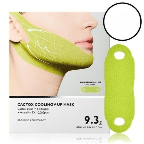 πακέτο CACTOX V-Lifting Mewing Band, μάσκα ανύψωσης διπλού πηγουνιού Cactox με καφεΐνη κα