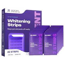 Paarse tandenbleekstrips, 21 behandelingen, veilig voor het glazuur en niet-gevoelige tandenbleekmiddel, verpakking van 42 strips
