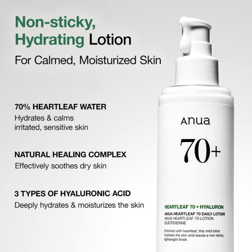 Heartleaf Daily Lotion Ελαφριά Ενυδατική Κρέμα Προσώπου με Υαλουρονικό Οξύ Απαλή 2