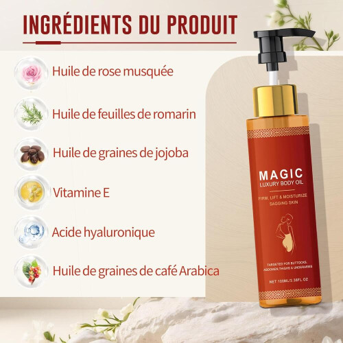 Magic Body Oil 100ml Συσφικτικό και Ενυδατικό Φυσικό Ξηρό Λάδι Σώματος με Βιταμίν 2
