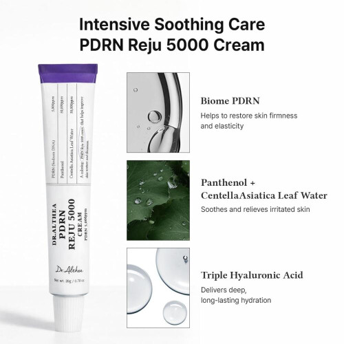 PDRN Reju 5000 Biome Cream Καταπραϋντική Ενυδατική Κρέμα Προσώπου για Ερεθισμένο Ευ 2
