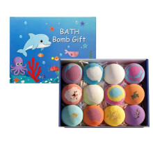 Cadeauset met 12 bruisballen voor in bad, inclusief verrassingsspeeltjes. Hydraterende en voedende bruisballen voor de dagelijkse