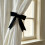 Practical Knits Bows Window Curtain Tie Polyester-Dark Grey 10