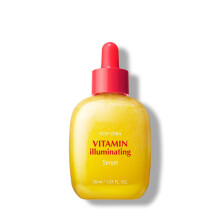 verpakking Vitamine Verhelderend Serum, Niacinamide 4% & Vitamine C voor een stralende teint, Hyaluronzuur Gezichtsserum voor Donk