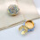 Floral Pattern Cufflinks Suitable For Both Casual And-Pink 9