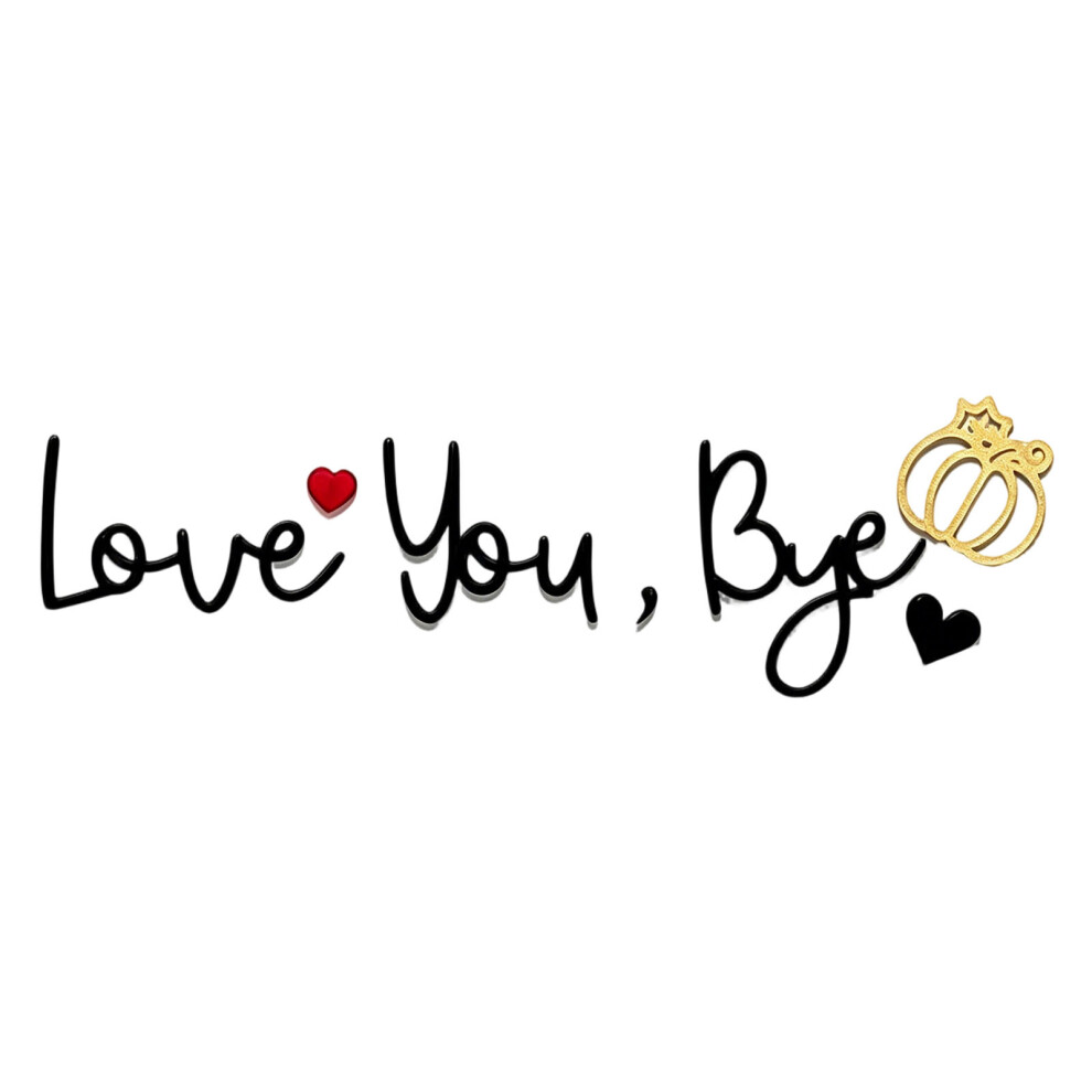 Retro Love You Bye Wall Decors Love You Bye Acrylic Sign For-A 7696002921202