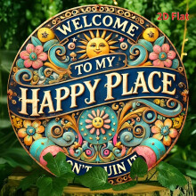 Handmade Iron Welcome Sign For Wall Display Decorative-485