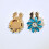 Stylish Alloy Sunflowers Button with Gemstones for-White 9