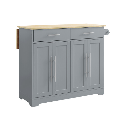 SoBuy Gray Kitchen Trolley with 2 Drawers