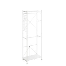 SoBuy KLS21-W Fehér görgős ruhaakasztó 60x32x175 cm