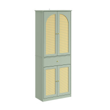 SoBuy Armoire à chaussures cannage verte FSB107-GR