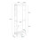 SoBuy Κρεμάστρα Δαπέδου Λευκή 60x32x175 εκ. 3