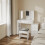 SoBuy White LED Vanity Set 5 Drawers 5