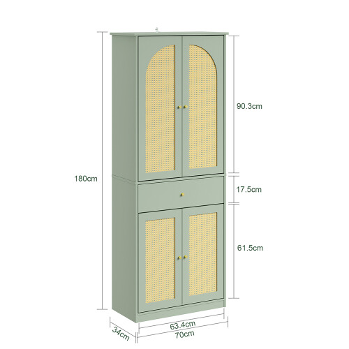 Comodă SoBuy Verde 70x34x180 cm MDF 2