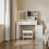 SoBuy White LED Vanity Set 5 Drawers 6