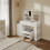 SoBuy White LED Vanity Set 5 Drawers 7