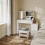 SoBuy White LED Vanity Set 5 Drawers 2