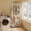 SoBuy Κρεμάστρα Δαπέδου Λευκή 60x32x175 εκ. 8