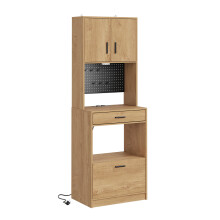 SoBuy Vaisselier haut Light Oak 60x40x170 cm