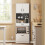 SoBuy Στενό Ντουλάπι FSB98-E-WG Κρεμ Λευκό 60x40x170 εκ. 6