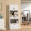 SoBuy Στενό Ντουλάπι FSB98-E-WG Κρεμ Λευκό 60x40x170 εκ. 8