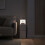 SoBuy Κομοδίνο Λευκό 35x20x60 εκ. 2 Συρτάρια LED Πρίζα 10