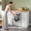 SoBuy Καλάθι Ρούχων BZR223-WN Λευκό 100x60x95 εκ. 8
