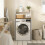 SoBuy Καλάθι Ρούχων BZR224-WN Λευκό 65x60x126 εκ. 6