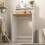 SoBuy Καλάθι Ρούχων BZR224-WN Λευκό 65x60x126 εκ. 13