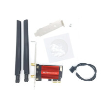 Carte Réseau Sans Fil WiFi 5 Pro 7265AC 2,4 GHz/5 GHz Double Bande 1200 Mbit/S BT 4.2 PCI-E avec Antenne 8 DB pour Windows 7/8/10/11