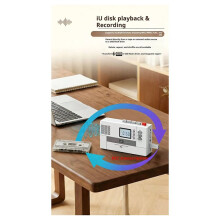Cassette Recording Vintage Retro Portable Cassette Recorder with Headphone Jack, Built-in Microphone, Tape Player