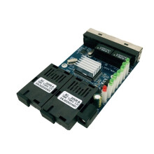 Convertisseur de Média Fibre Optique 10/100Mbps 2SC 4RJ45,Carte de Circuit Imprimé,Commutateur Ethernet Monofibre 20 pour Applications