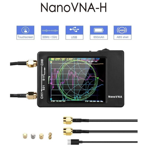 50KHz -1.5GHz -H Vector Network Analyzer 2.8" Touchscreen Shortwave MF  VHF Antenna Analyzer Hugen Version 1