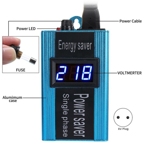 100KW Digital Electricity Optimizer Max Power Saver Saving Equipment House Electricity Saving Device EU Plug 1