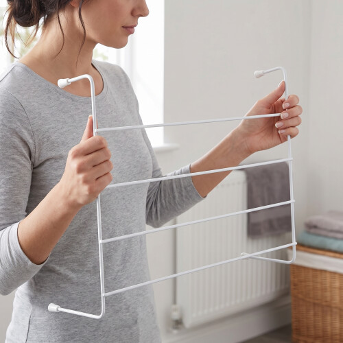 1 Pack 4 Bar Radiator Airer | White Over Heater Dryer 2